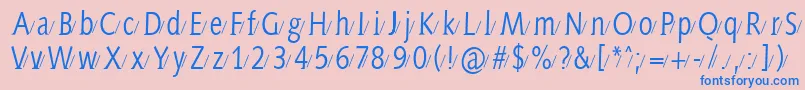 Aidaserifashadow Font – Blue Fonts on Pink Background