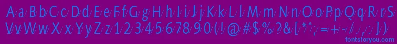 Aidaserifashadow Font – Blue Fonts on Purple Background