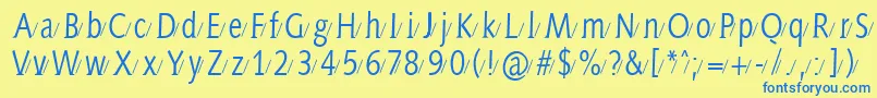 Aidaserifashadow Font – Blue Fonts on Yellow Background