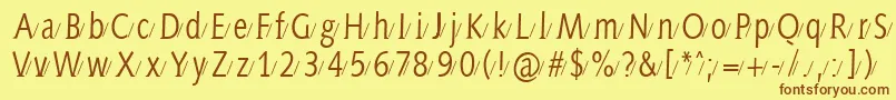 Aidaserifashadow Font – Brown Fonts on Yellow Background