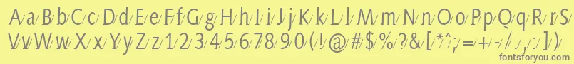 Aidaserifashadow Font – Gray Fonts on Yellow Background