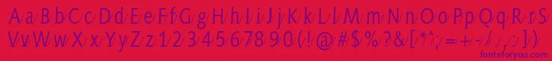 Aidaserifashadow Font – Purple Fonts on Red Background