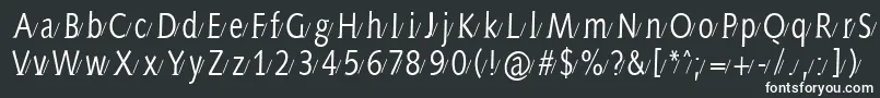 Шрифт Aidaserifashadow – белые шрифты на чёрном фоне