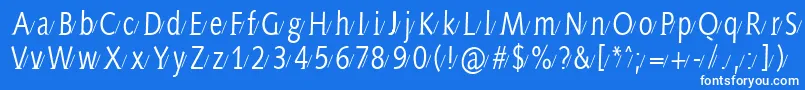 Aidaserifashadow Font – White Fonts on Blue Background