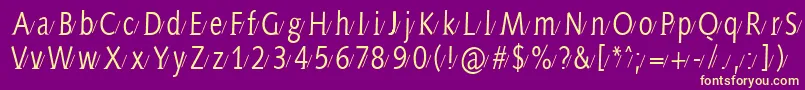 Aidaserifashadow Font – Yellow Fonts on Purple Background