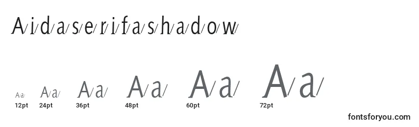 Größen der Schriftart Aidaserifashadow