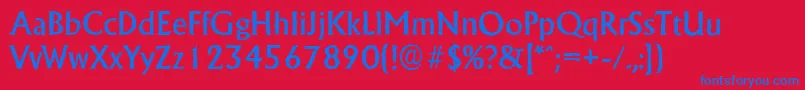 AdelonantiqueMediumRegular Font – Blue Fonts on Red Background