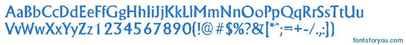 Шрифт AdelonantiqueMediumRegular – синие шрифты на белом фоне