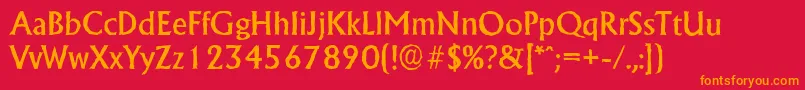 AdelonantiqueMediumRegular Font – Orange Fonts on Red Background