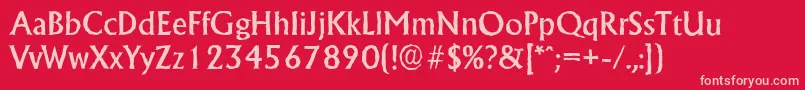 AdelonantiqueMediumRegular Font – Pink Fonts on Red Background