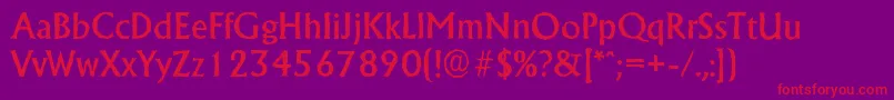 AdelonantiqueMediumRegular Font – Red Fonts on Purple Background