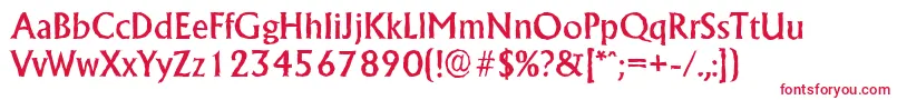 AdelonantiqueMediumRegular Font – Red Fonts on White Background