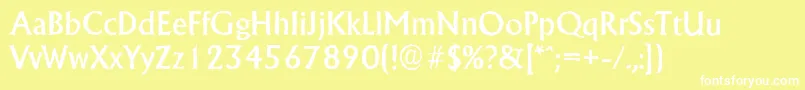 AdelonantiqueMediumRegular Font – White Fonts on Yellow Background