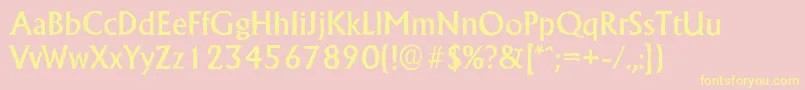 AdelonantiqueMediumRegular Font – Yellow Fonts on Pink Background