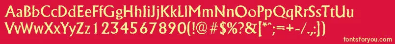 AdelonantiqueMediumRegular Font – Yellow Fonts on Red Background