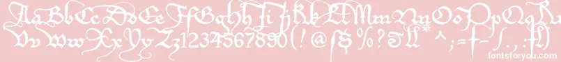 Etboemru Font – White Fonts on Pink Background