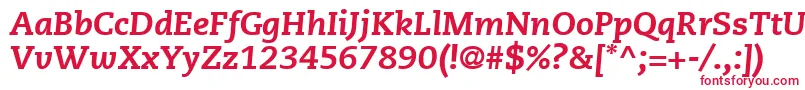 Czcionka PmnCaeciliaLt86HeavyItalic – czerwone czcionki