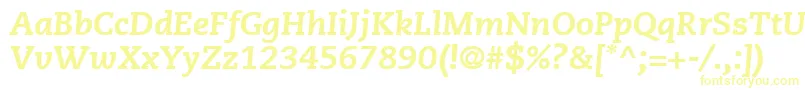 フォントPmnCaeciliaLt86HeavyItalic – 黄色のフォント