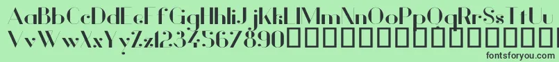 VanityBoldWide Font – Black Fonts on Green Background