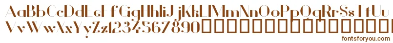 VanityBoldWide-fontti – ruskeat fontit valkoisella taustalla