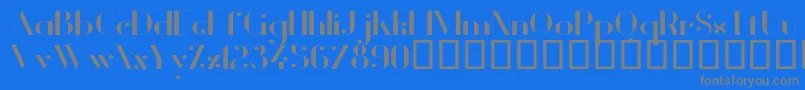 VanityBoldWide Font – Gray Fonts on Blue Background