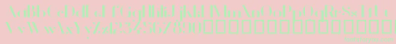 VanityBoldWide Font – Green Fonts on Pink Background