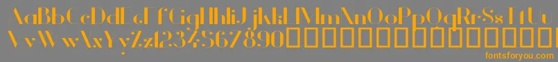 VanityBoldWide Font – Orange Fonts on Gray Background