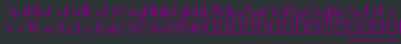 VanityBoldWide Font – Purple Fonts on Black Background