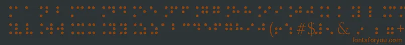 BrailleType-fontti – ruskeat fontit mustalla taustalla