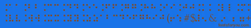 BrailleType-fontti – ruskeat fontit sinisellä taustalla