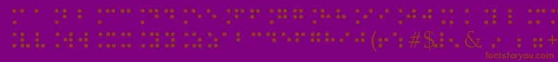 BrailleType Font – Brown Fonts on Purple Background