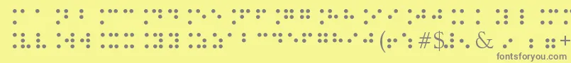 BrailleType Font – Gray Fonts on Yellow Background