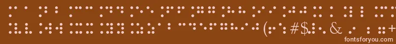 BrailleType Font – Pink Fonts on Brown Background