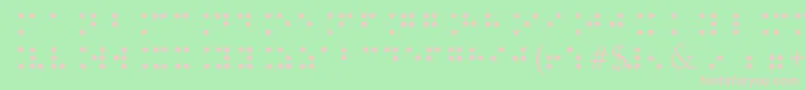 Подробнее о шрифте BrailleType Шрифт BrailleType – розовые шрифты на зелёном фоне
