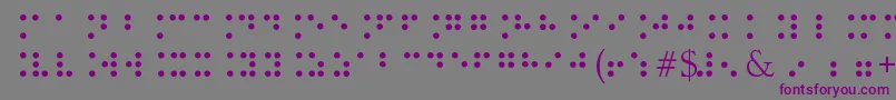 Police BrailleType – polices violettes sur fond gris
