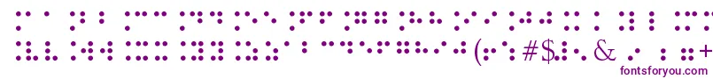 More about BrailleType Font BrailleType Font – Purple Fonts on White Background
