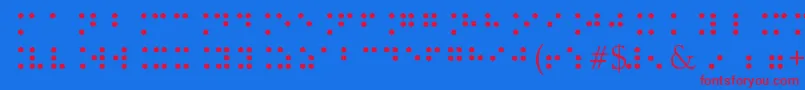 fuente BrailleType – Fuentes Rojas Sobre Fondo Azul