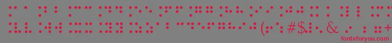 Więcej informacji o czcionce BrailleType Czcionka BrailleType – czerwone czcionki na szarym tle