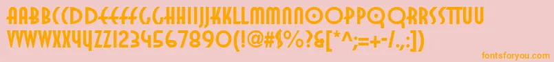 TwentiethCenturyPoster1 Font – Orange Fonts on Pink Background