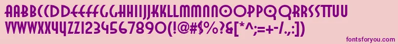 TwentiethCenturyPoster1 Font – Purple Fonts on Pink Background