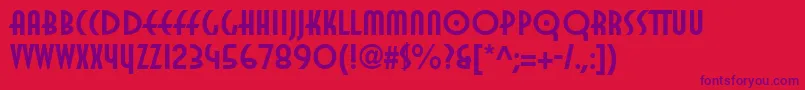 TwentiethCenturyPoster1 Font – Purple Fonts on Red Background