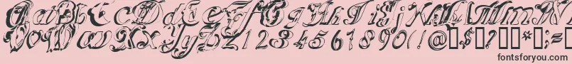 Scric Font – Black Fonts on Pink Background