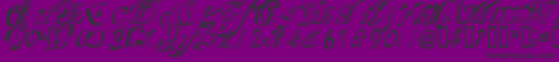 Scric Font – Black Fonts on Purple Background