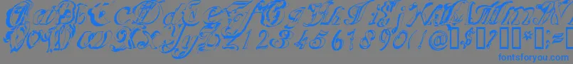 fuente Scric – Fuentes Azules Sobre Fondo Gris