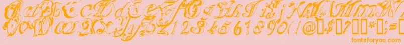 Scric Font – Orange Fonts on Pink Background