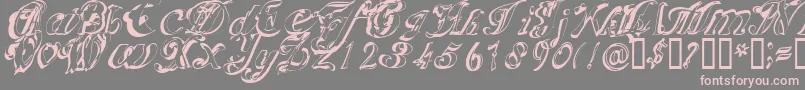 Scric Font – Pink Fonts on Gray Background