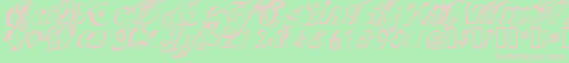 Scric Font – Pink Fonts on Green Background