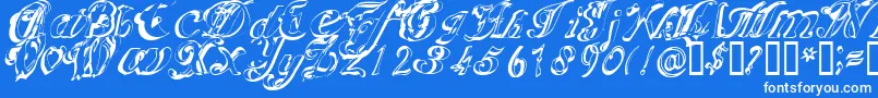 fuente Scric – Fuentes Blancas Sobre Fondo Azul
