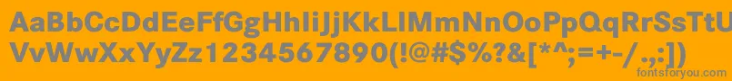 フォントCorporateSW10Xbold – オレンジの背景に灰色の文字