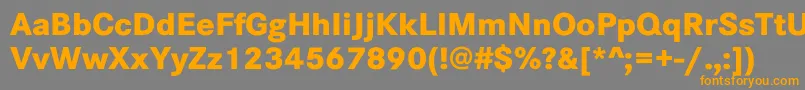 Weitere Informationen zur CorporateSW10Xbold-Schriftart CorporateSW10Xbold-Schriftart – Orangefarbene Schriften auf grauem Hintergrund